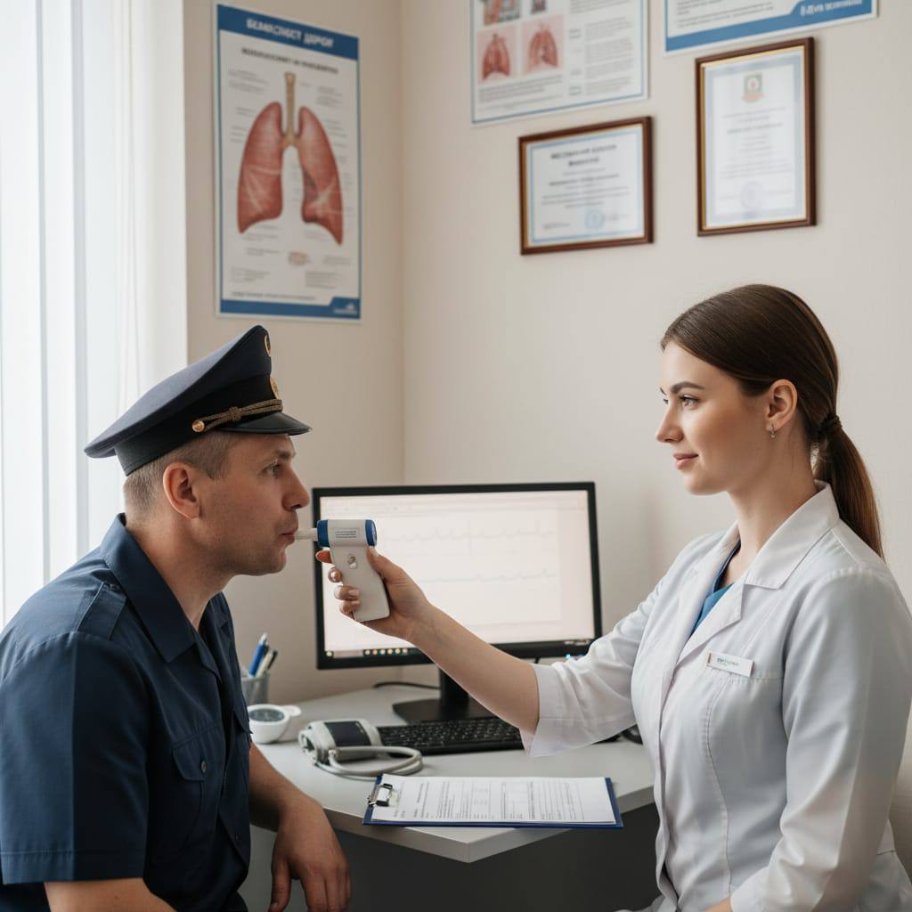 Процесс предрейсового осмотра