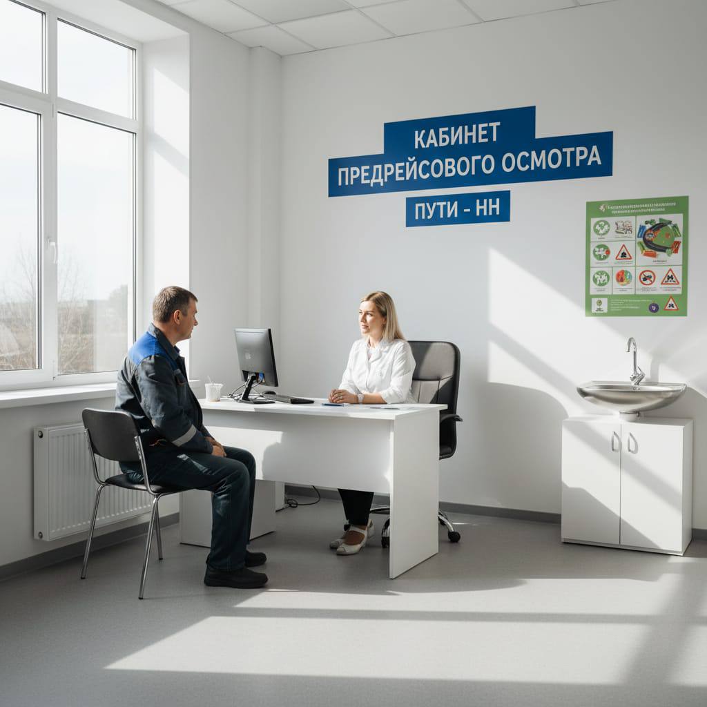 Процесс предрейсового осмотра